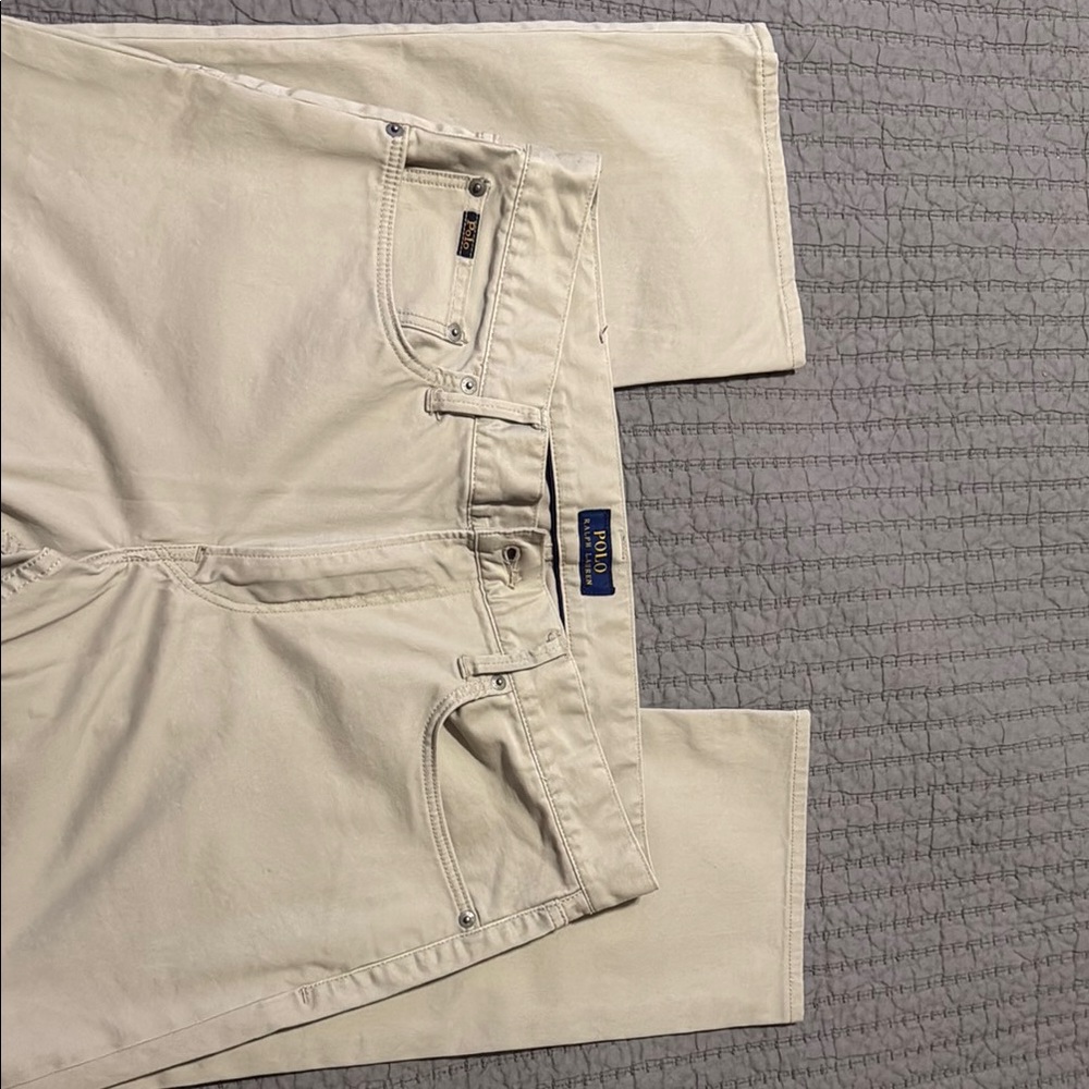 Polo by Ralph Lauren Cream Chino Pants - Picture 6 of 9